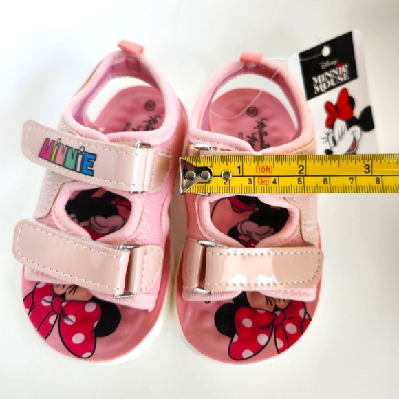 Disney Minnie Mouse Pink Toddler Girl Velcro Sandals 3T, Size EU:25, US:9, BNWT - Picture 14 of 16